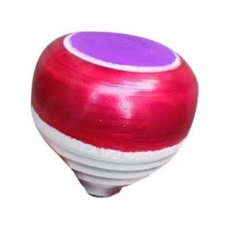 Purple,Red and White Wooden Spinning Lattu Top, For Kids, Size: 2inch (h) at Rs 3.50/piece in ...