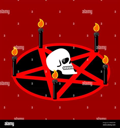 Pentagramme du diable. Signe de Satan. Symbole rituel. Appelez démon ...