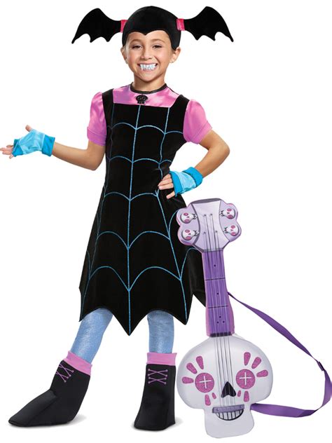 Vampirina Dress Fangs And Spookylele Deluxe Girl's Costume