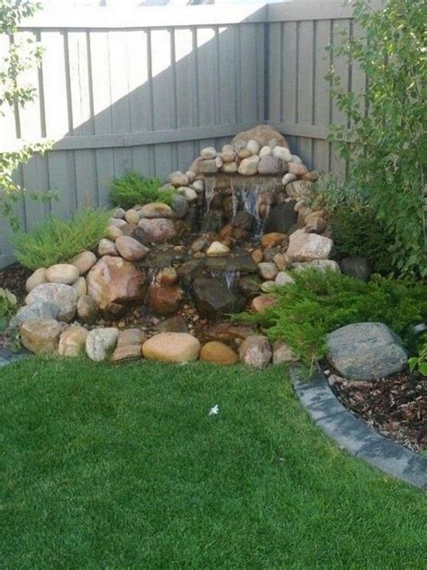 44+ Beauty Small Backyard Waterfall Design Ideas #backyardshed # ...