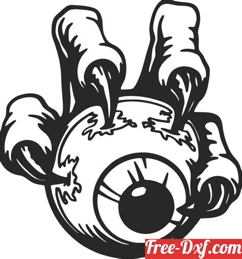 Download Halloween Eyeball clipart bSC1G High quality free Dxf fi