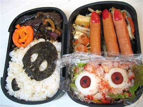 halloween freaky bento- slightly older children I think. Tootles would FREAK at this age ...