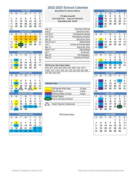 Marshfield R-I School District / Calendar