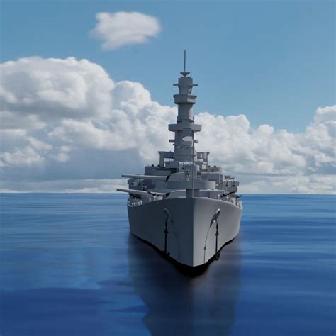 USS Alaska CB-1 3D Model | CGTrader