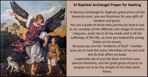 Prayer Card – St Raphael for Healing – St. John Neumann Parish – Bryn Mawr, PA