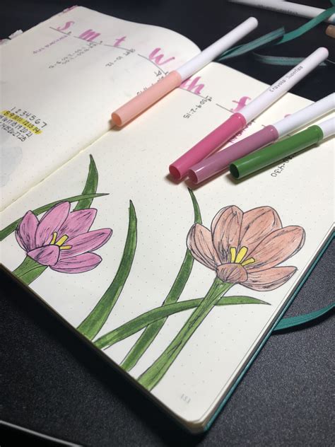 Flower doodles in my journal | Flower doodles, Doodles, Journal