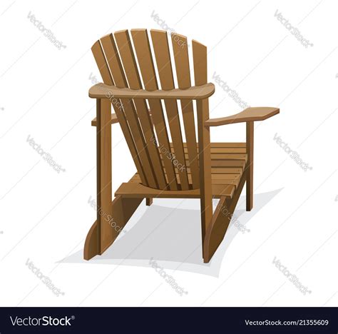 Wooden beach chair Royalty Free Vector Image - VectorStock