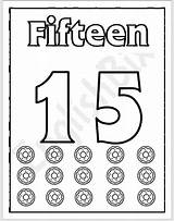 The Number 15 Coloring Pages sketch template