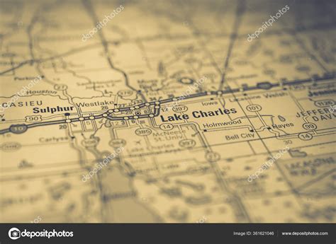 Lake Charles Usa Map Stock Photo by ©aallm 361621046