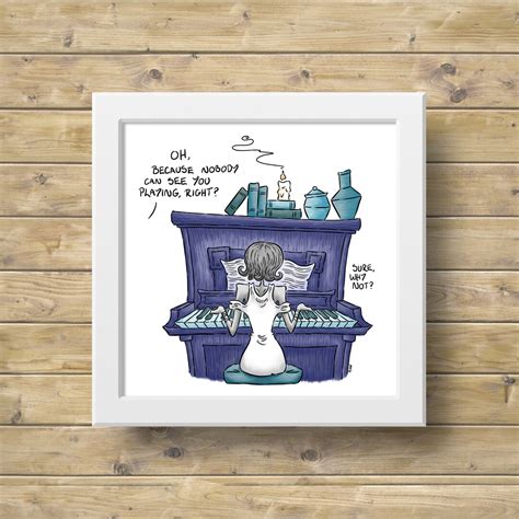 The Piano Illustration Art Print Ghost Playing Piano - Etsy