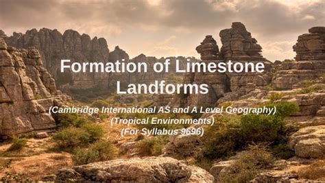 (CIEGeography9696) Formation of Limestone Landforms Diagrams (Tropical Environments) | Teaching ...