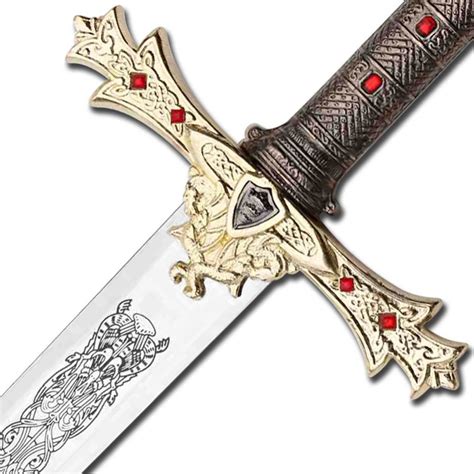 King Arthur Excalibur Gold Medieval Sword