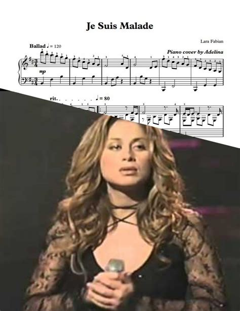 "Je Suis Malade" - Lara Fabian - Piano Sheet Music