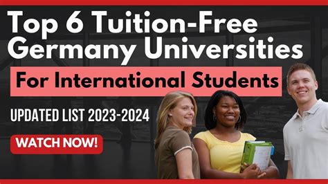 Top 6 Free Universities In Germany for International Students - YouTube