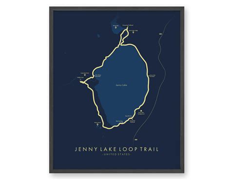 Jenny Lake Loop Trail Map Jenny Lake Loop Trail Poster | dxg.wolterskluwer.com