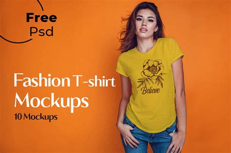 Tshirt Mockup - 10 PSD | Perfect For T-shirt Mockup Display