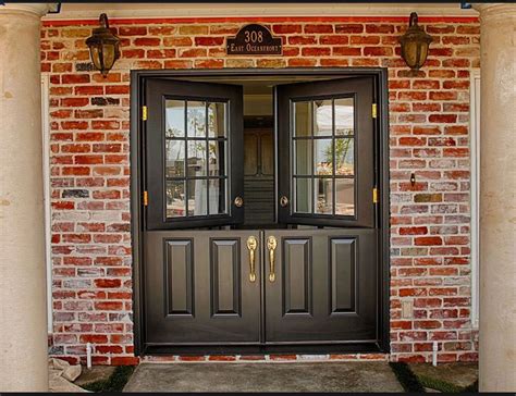 Love these double dutch entry doors.. Stunning against the red brick! | Dutch doors exterior ...