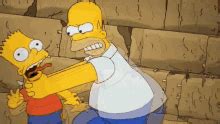 Homer Choking Bart GIFs | Tenor