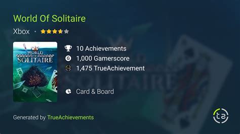 World Of Solitaire Achievements | TrueAchievements