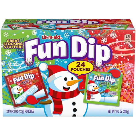 Fun Dip Candy Cherry Yum Diddly & RazzApple Magic Dip Holiday Candy Variety Pack, 10.32 oz, 24 ...