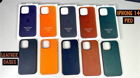 iPhone 14 Pro Leather Cases (ALL COLORS!) Review | Midnight, Umber, Orange, Ink, Forrest Green ...