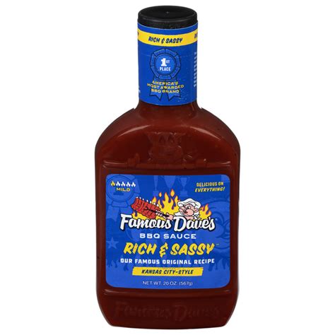 Save on Famous Dave's BBQ Sauce Rich & Sassy Kansas City-Style Order Online Delivery | Food Lion