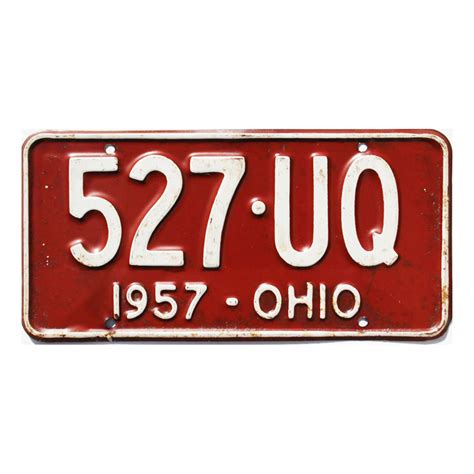 1957 Ohio #527UQ | Vintage License Plates