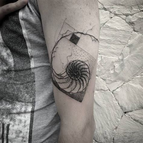 Fibonacci Spiral Tattoo