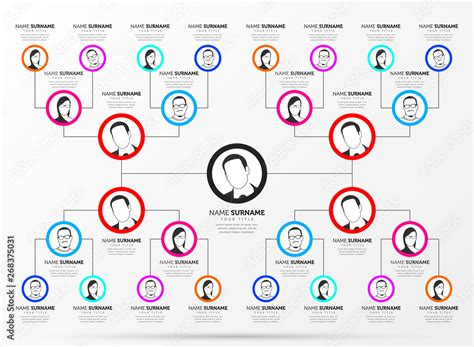 Infographic design template. Creative organization chart. Vector Stock Vector | Adobe Stock