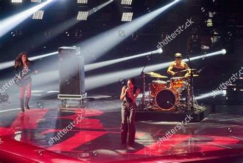 Maneskin Performing During Eurovision Song Contest Editorial Stock ...