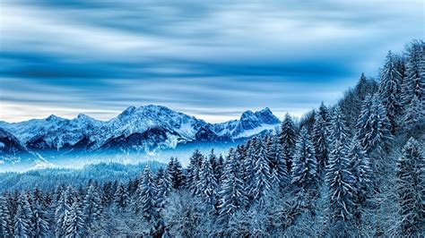 2560x1440 Snow Winter Nature Cloud Mountains 1440P Resolution HD 4k Wallpapers, Images ...