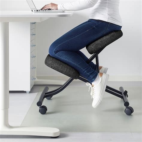 EIFRED kneeling chair, Gunnared black-grey - IKEA Switzerland