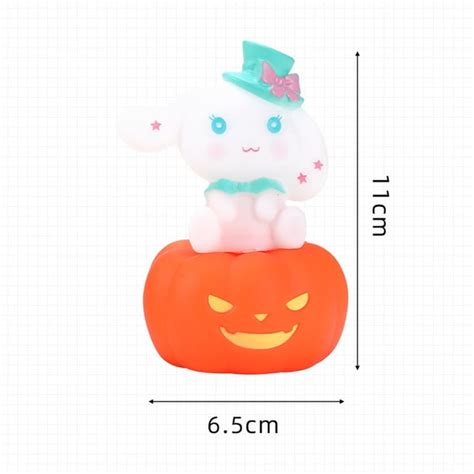 Anime Sanrio Halloween Pumpkin Night Light Series Kuromi My Melody Cake Decor Model Doll Kids ...