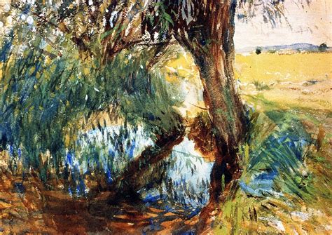 Landscape at Calcot, John Singer Sargent 1888 watercolor | John singer sargent, Painting ...