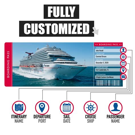 Carnival Cruise Ticket Fully Customizable Instant Download & - Etsy