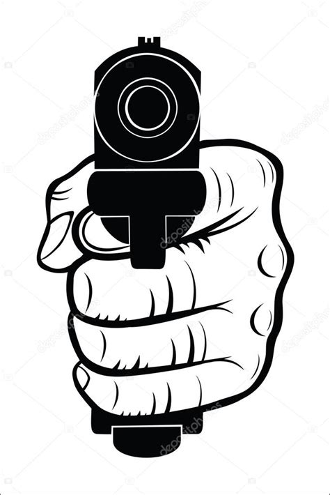 Mano apuntándote con el arma. Stock Vector by ©fxm73 73494769