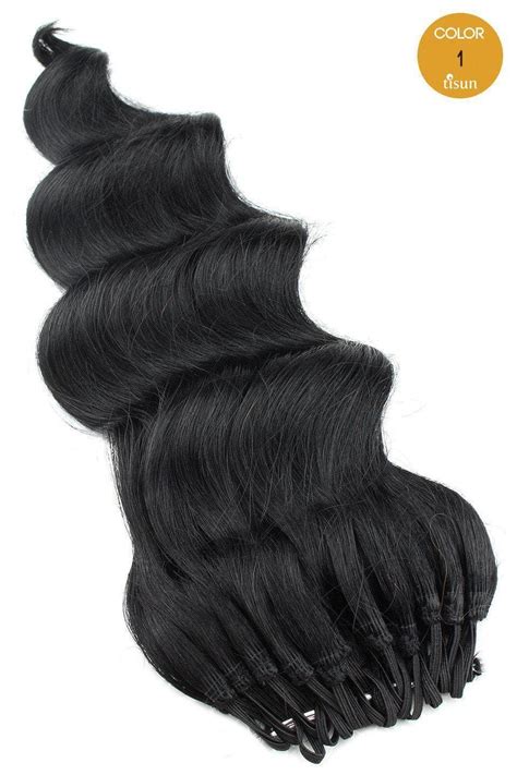 SAGA CROCHET S/G PRE-LOOP TYPE LOOSE DEEP | Human hair crochet braids ...