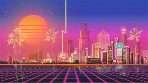 Vaporwave Vaporwave background desktop độc đáo và tương tác