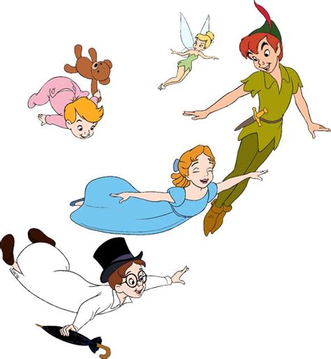 Open full size Peter Pan, Wendy, Michael, John, Tinker Bell Flying ...