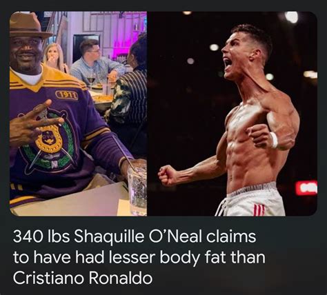 Shaq thinks he has less body fat then Ronaldo : r/Ishowspeed