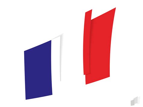 France flag in an abstract ripped design. Modern design of the France ...