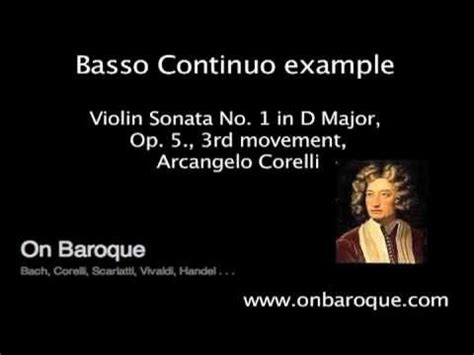 Basso Continuo Example (Corelli) - YouTube