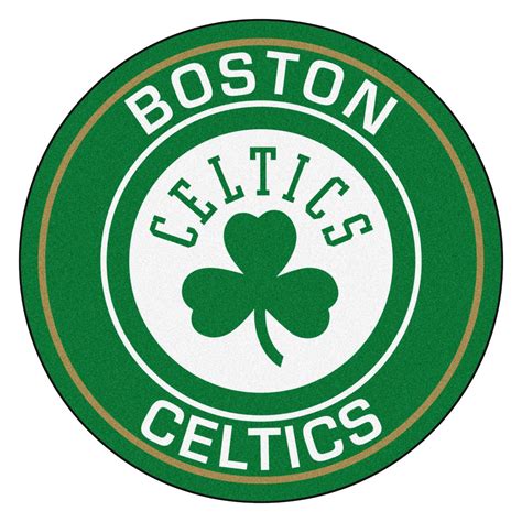 27" Green and White NBA Boston Celtics Rounded Door Mat | Boston ...