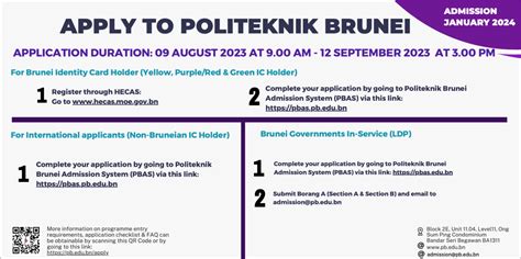 Admission – Politeknik Brunei