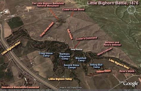 Bighorn Battle Map | Battle of little bighorn, Custer, American indian wars