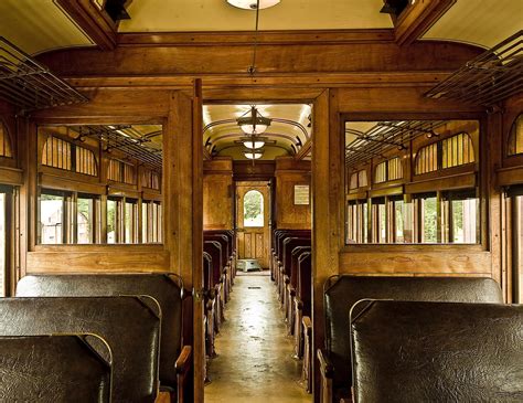 Vintage train interior | Classy old leather and wood. Halton… | Flickr