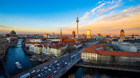 HD wallpaper: berlin, cityscape, sky, urban area, tower, skyline, germany | Wallpaper Flare