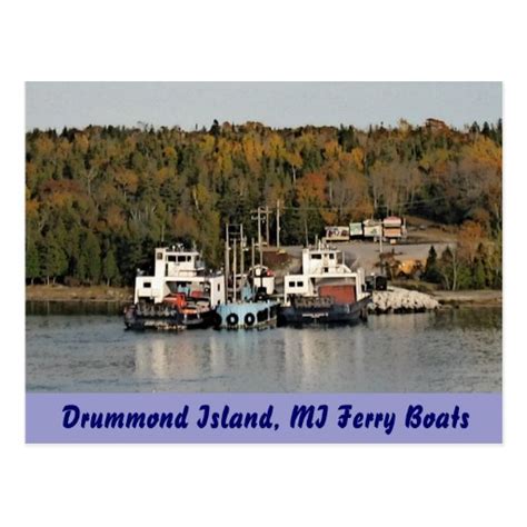 Drummond Island Michigan Ferry Boats Postcard | Zazzle