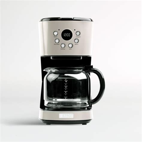 HADEN Putty Beige Programmable Drip Coffee Maker + Reviews | Crate & Barrel