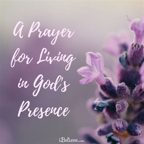 A Prayer for Living in God's Presence